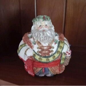 Pier 1 Import Jolly Round Christmas Santa Claus Figurine
